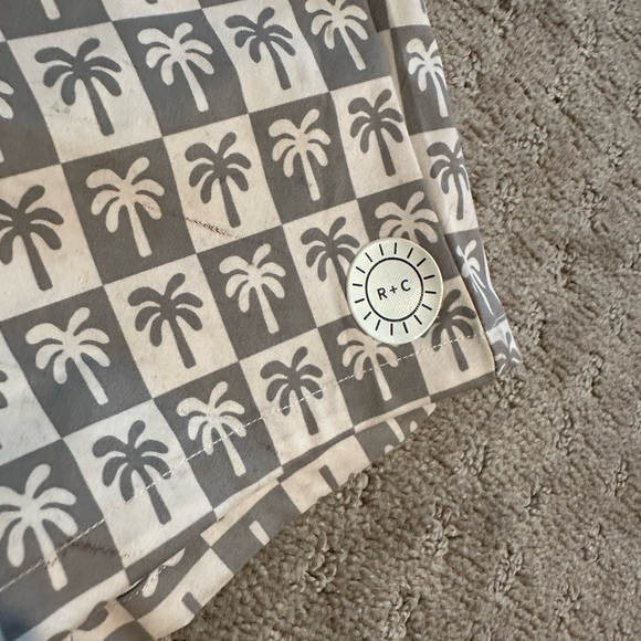 Rylee & Cru Swim Palm Check Board shorts boys size 6-7 - Picture 3 of 4